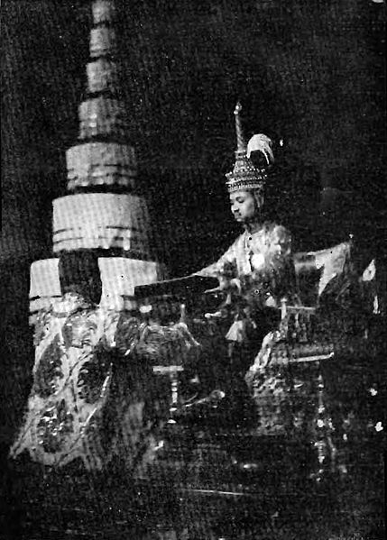 King Rama VII signs Thailand's first codified constitution on 10 December 1932 (photo by Keson Bunnak, from Wikipedia)