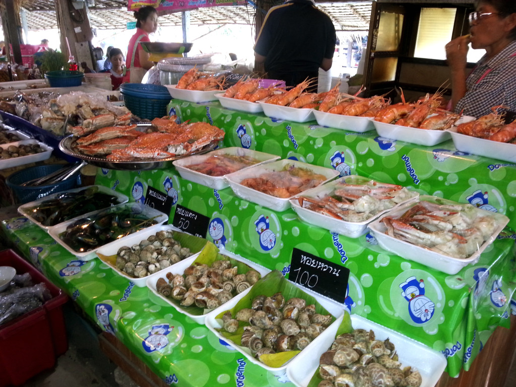 Seafood at Khlong Lat Mayom floating market, Bangkok