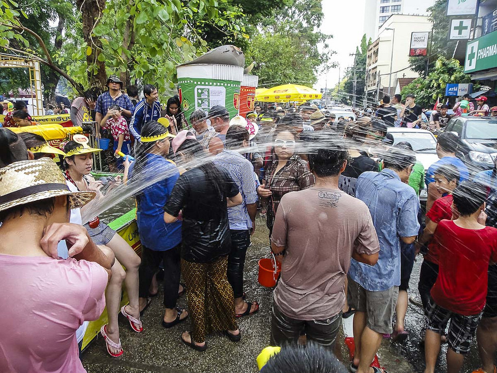 Songkran new year water festival in Thailand - photo by John Shedrick