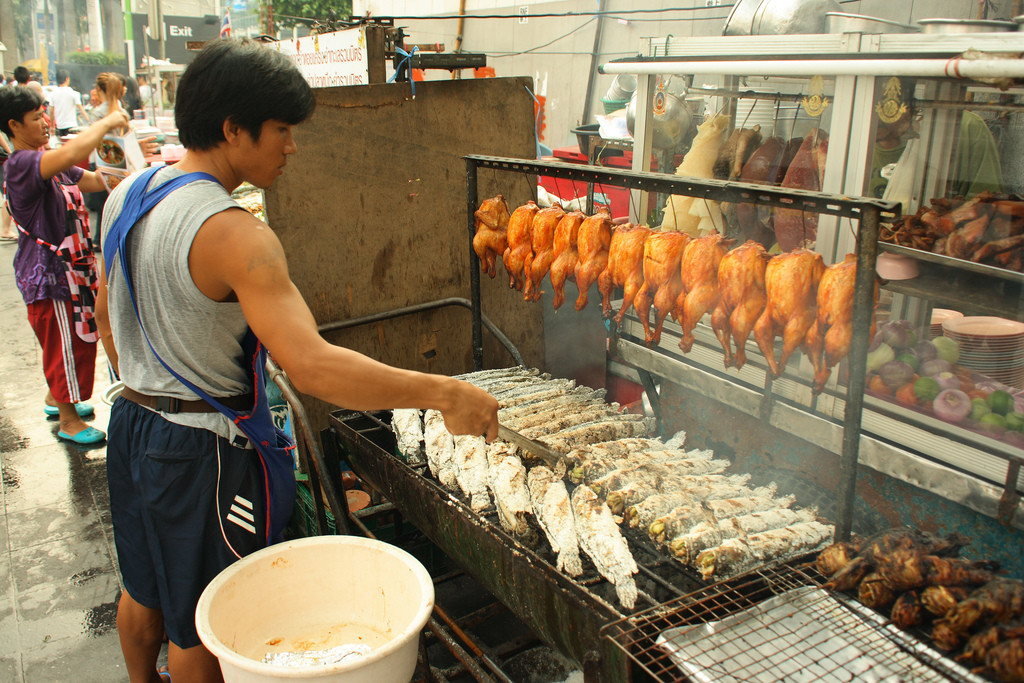 Whole grilled chickens - photo by dmytrok