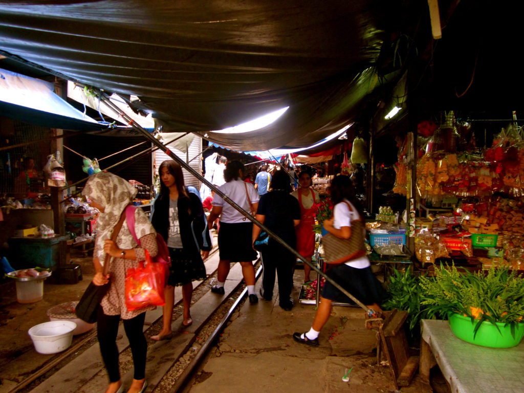 Mae Klong railway market in Samut Songkhram, Thailand - photo by Chris Wotton