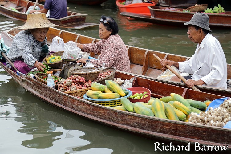 Tha Kha floating market in Samut Songkhram (Mae Klong) near Bangkok, Thailand - photo by Richard Barrow