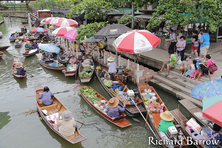 Tha Kha floating market in Samut Songkhram (Mae Klong) near Bangkok, Thailand - photo by Richard Barrow