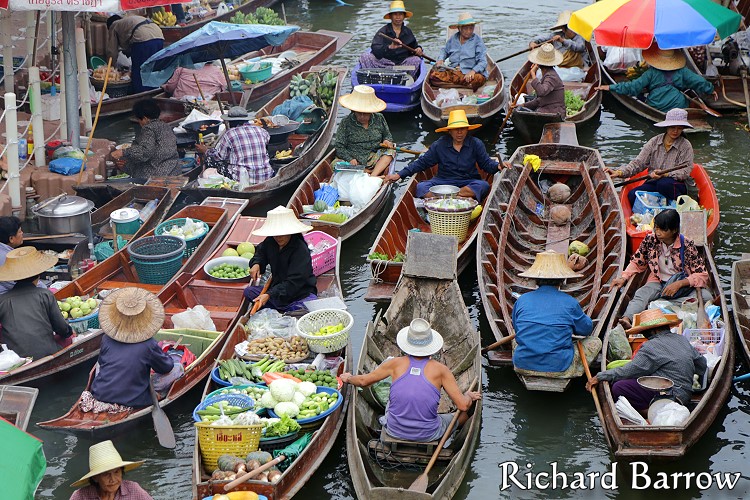 Tha Kha floating market in Samut Songkhram (Mae Klong) near Bangkok, Thailand - photo by Richard Barrow