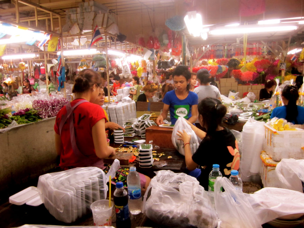 Pak Khlong Talat flower market in Bangkok, Thailand - photo by Chris Wotton
