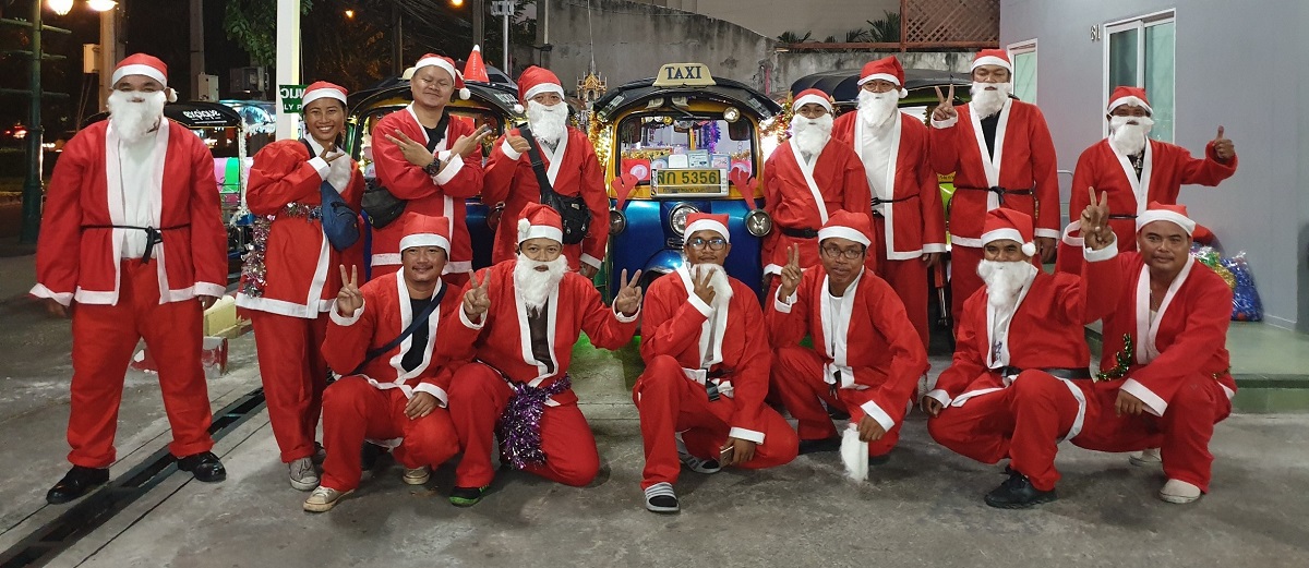 Expique's Santa tuk tuk drivers in 2018