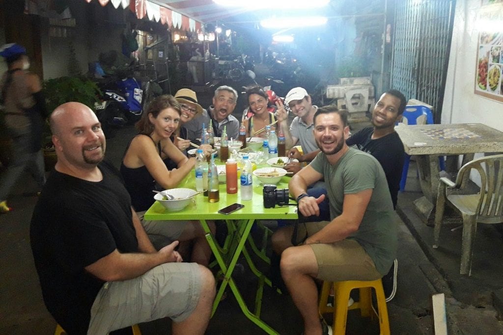 Guests discovering hidden place on a Bangkok food tour