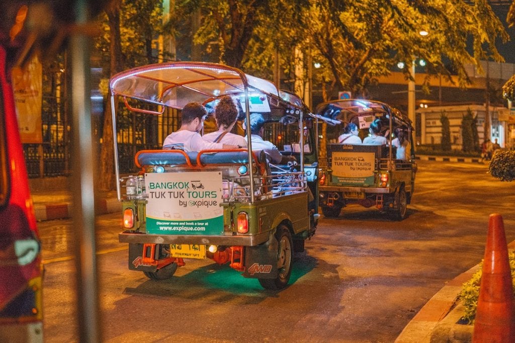 Tuk Tuks touring around Bangkok