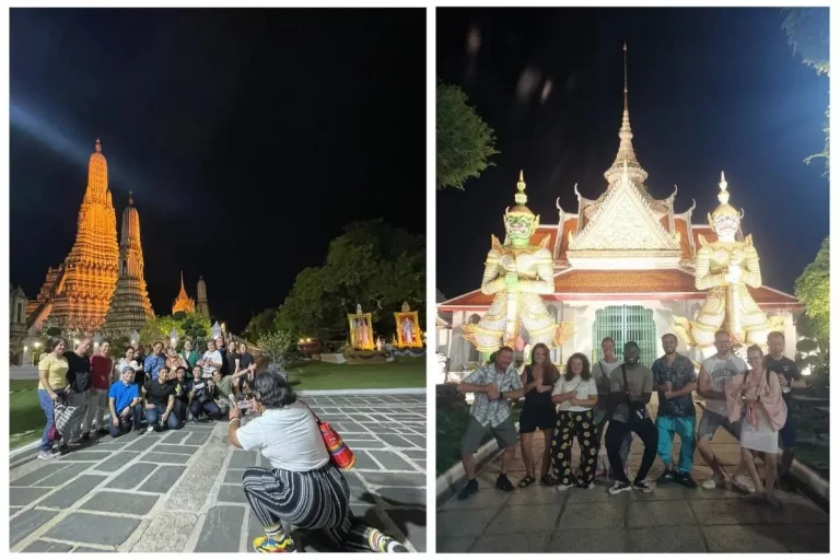 Visiting Wat Arun at night