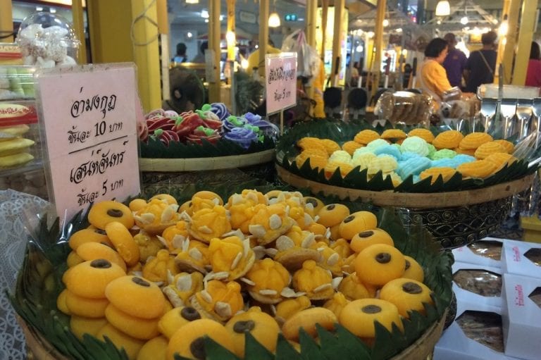 Traditional thai sweets at The Old Siam shopping plaza