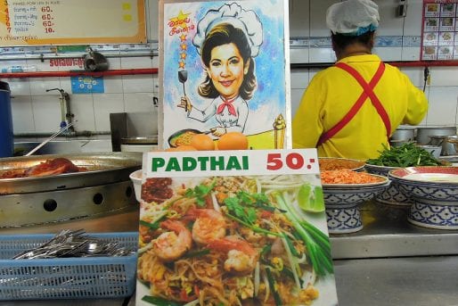 Pad thai at MBK shopping centre