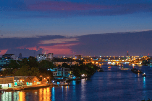 View from the River View Guest House in Bangkok