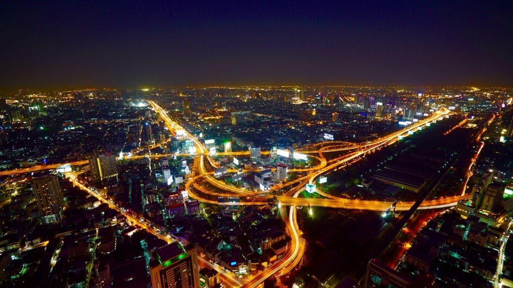 Bangkok, Thailand, by night - photo via Pixabay