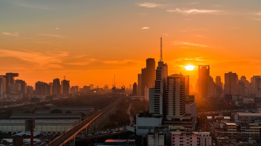 Sunrise in Bangkok, Thailand - photo via Pixabay
