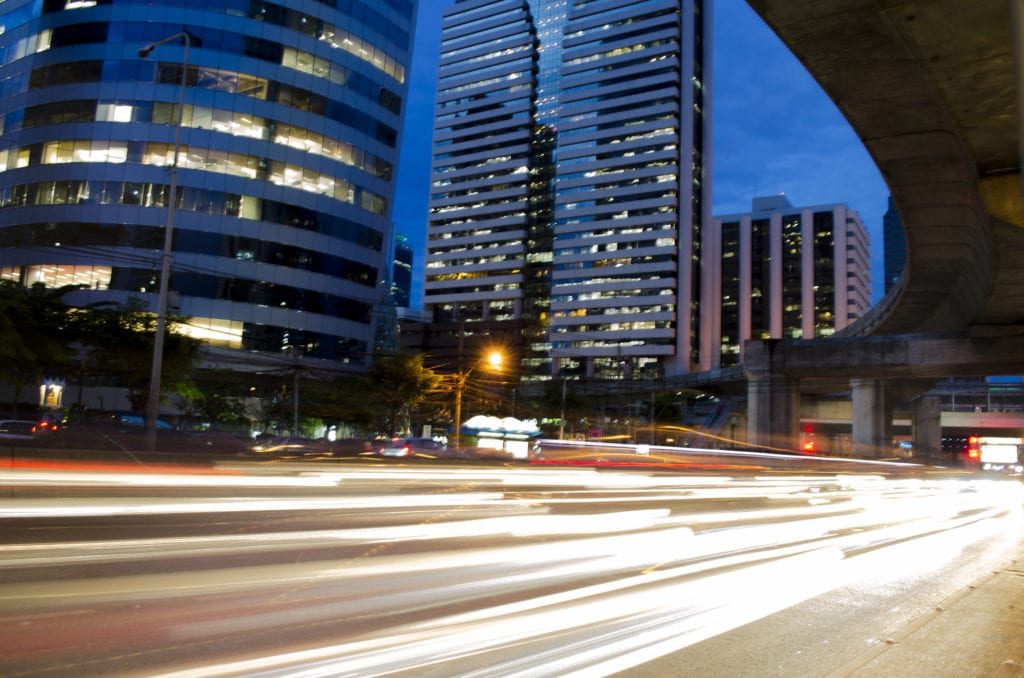 Sathorn Road in Bangkok, Thailand - photo by Nonth!!!