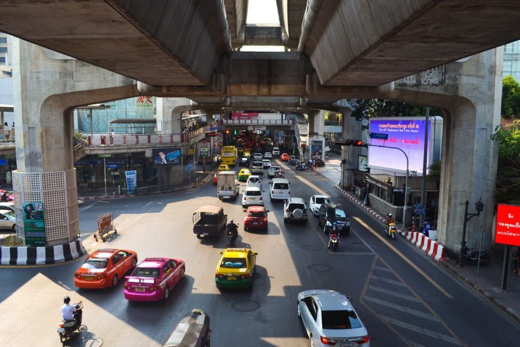 Sukhumvit Road in Bangkok, Thailand - photo by Vladimir E