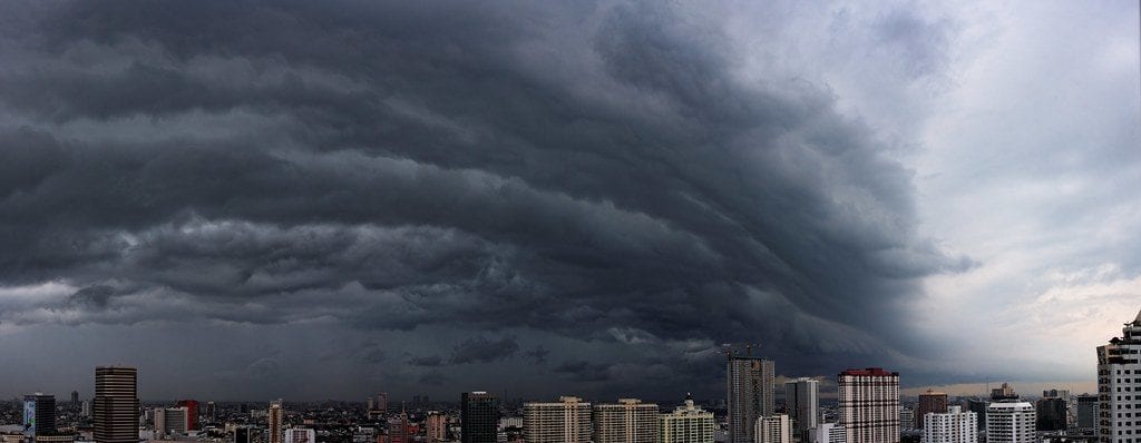 A stormy scene in Bangkok, Thailand - photo by Dennis Wong