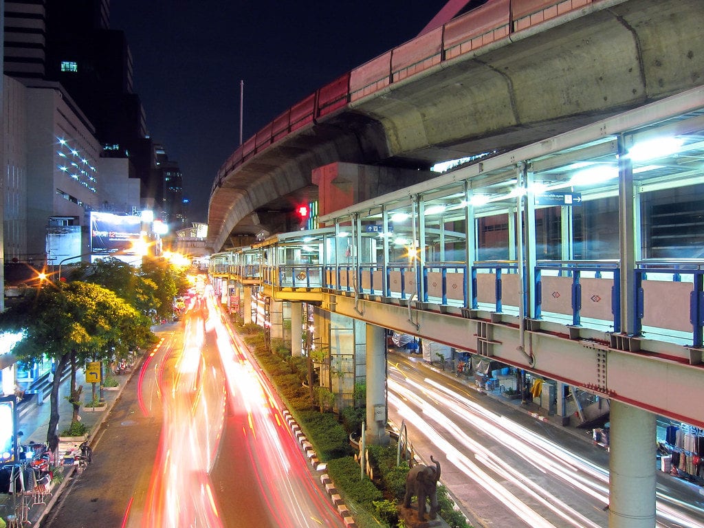 Silom Road in Bangkok, Thailand - photo by Mike Bhenken