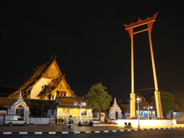Wat Suthat and Giant Swing at night image