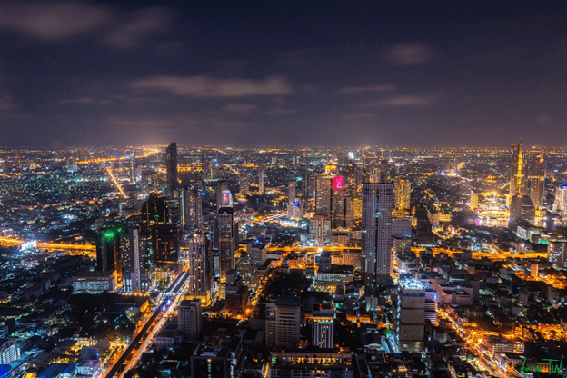 Bangkok's views from the Mahanakhon Skywalk