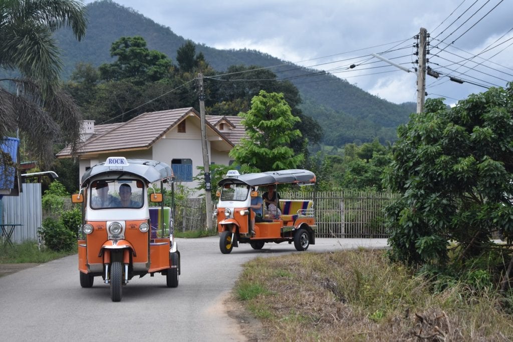 Driving a tuk tuk in Northern Thailand