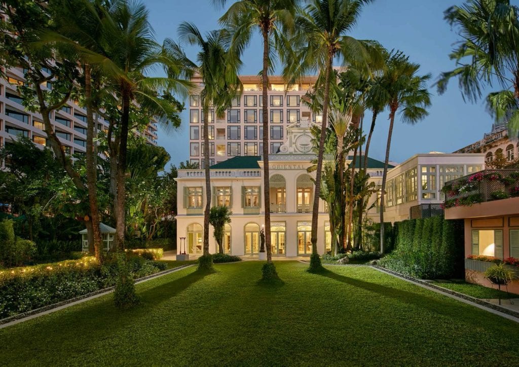 The iconic photo of the original building of The Mandarin Oriental in Bangkok