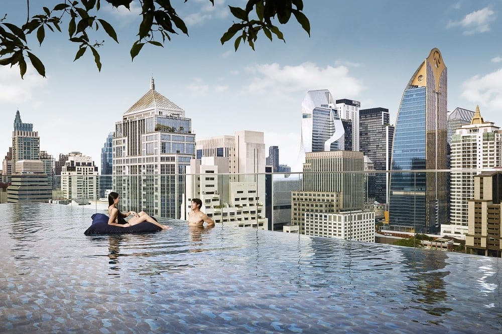 Rooftop pool at Sindhorn Midtown