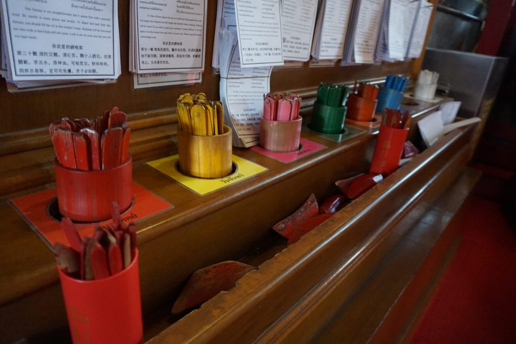 Colourful fortune sticks