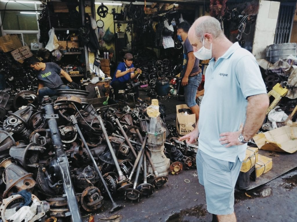 Talad Noi is famous for it's Sieng Gong - refurbished automotive parts