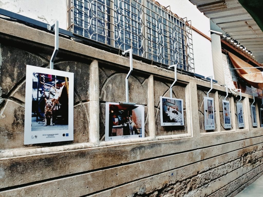 Photo display in Talad Noi