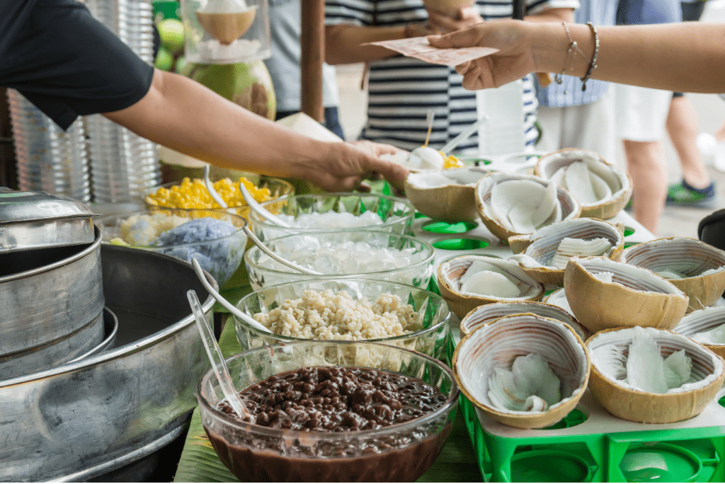 coconut ice cream at chatuchak market