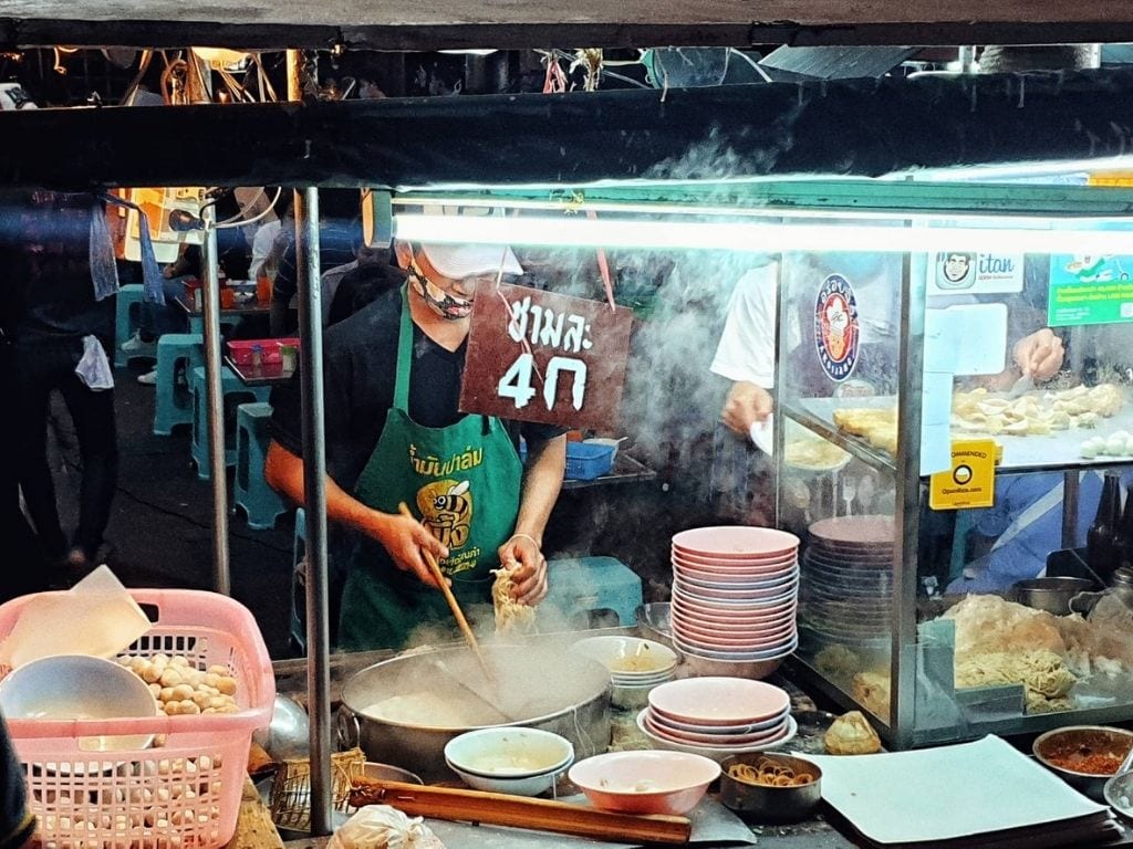 Thai street food vendor