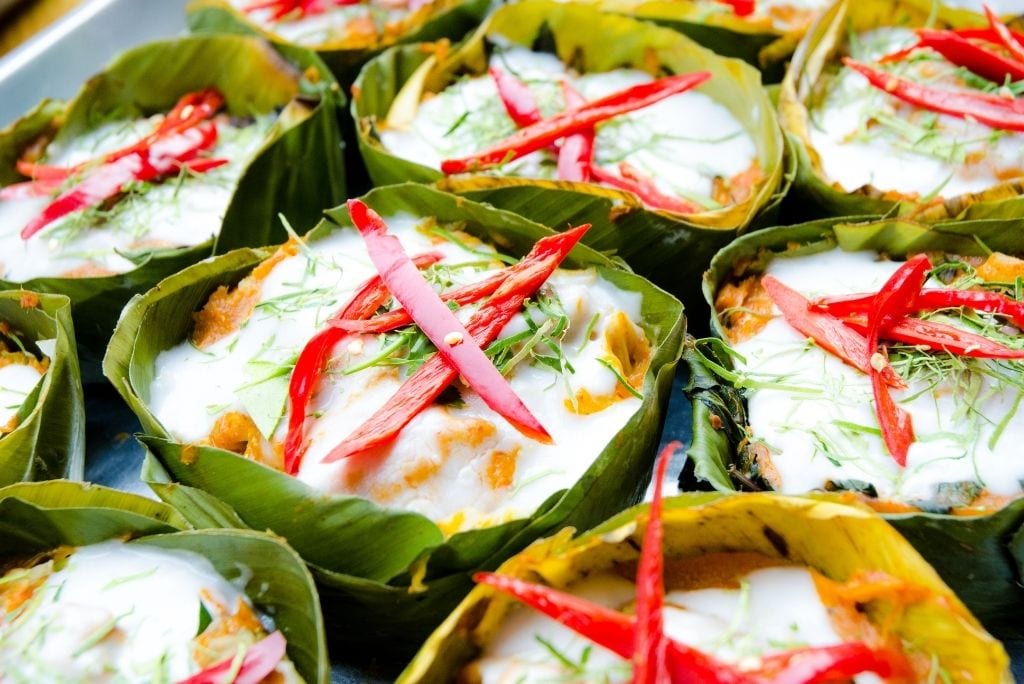 Hor Mok Pla (Thai curried fish custard)