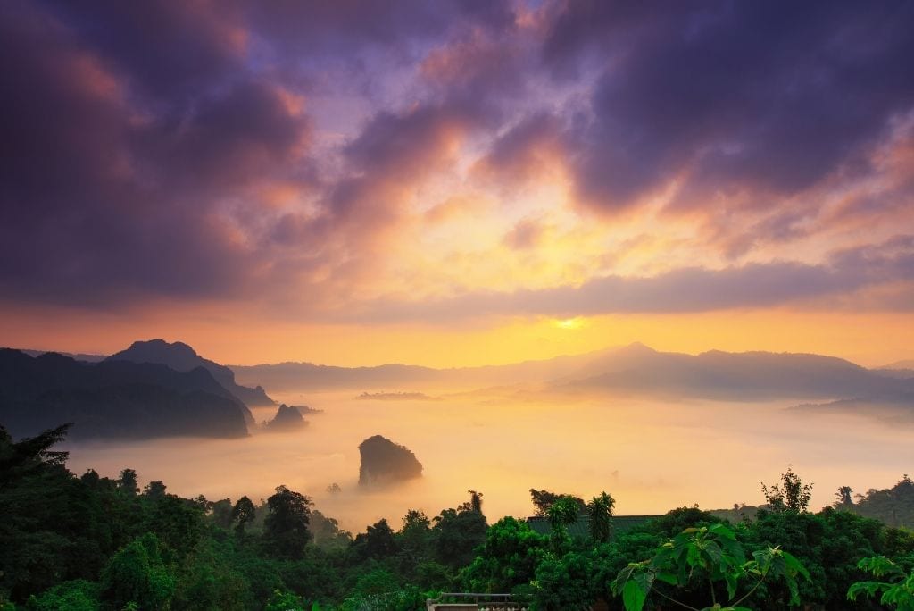 Phu Lang Ka in Phayao, Northern Thailand 