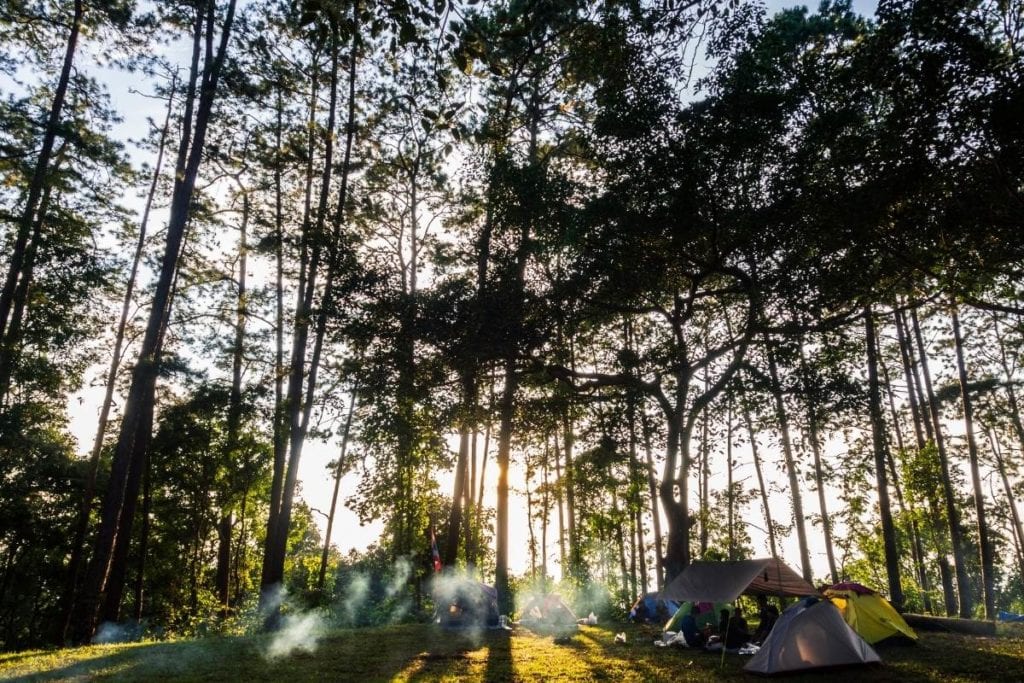 Campsite at Doi Khun Tam National Park