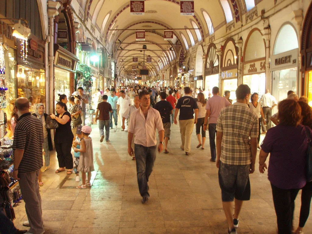 Walking through the Grand Bazaar in Istanbul