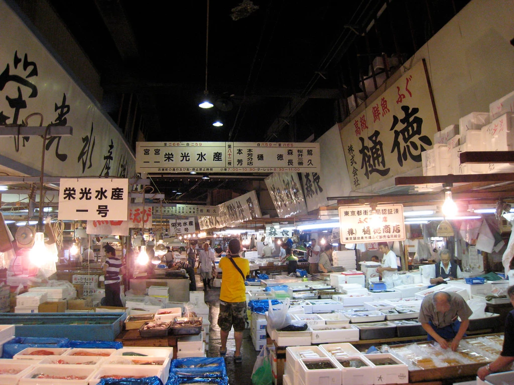 Tsukji Fish Market in Japan